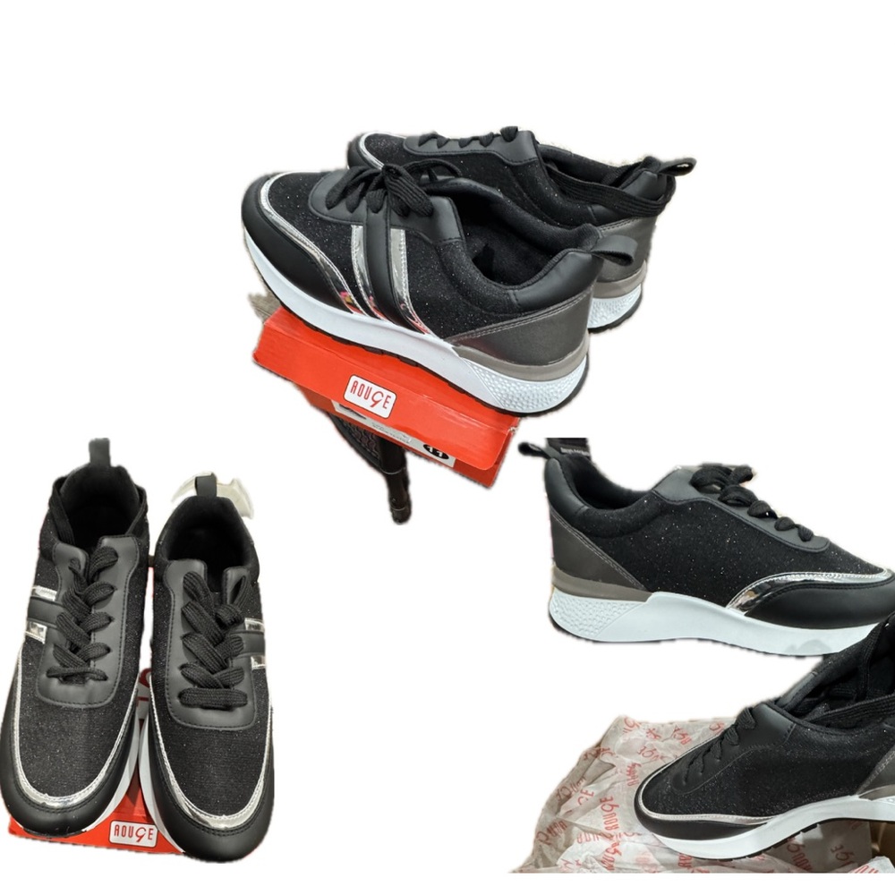 Black Shoes with silver